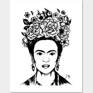 Floral Frida Posters and Art